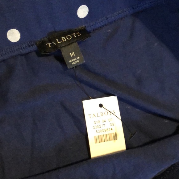 NEW Talbots navy polka dot skirt Medium - Picture 4 of 5